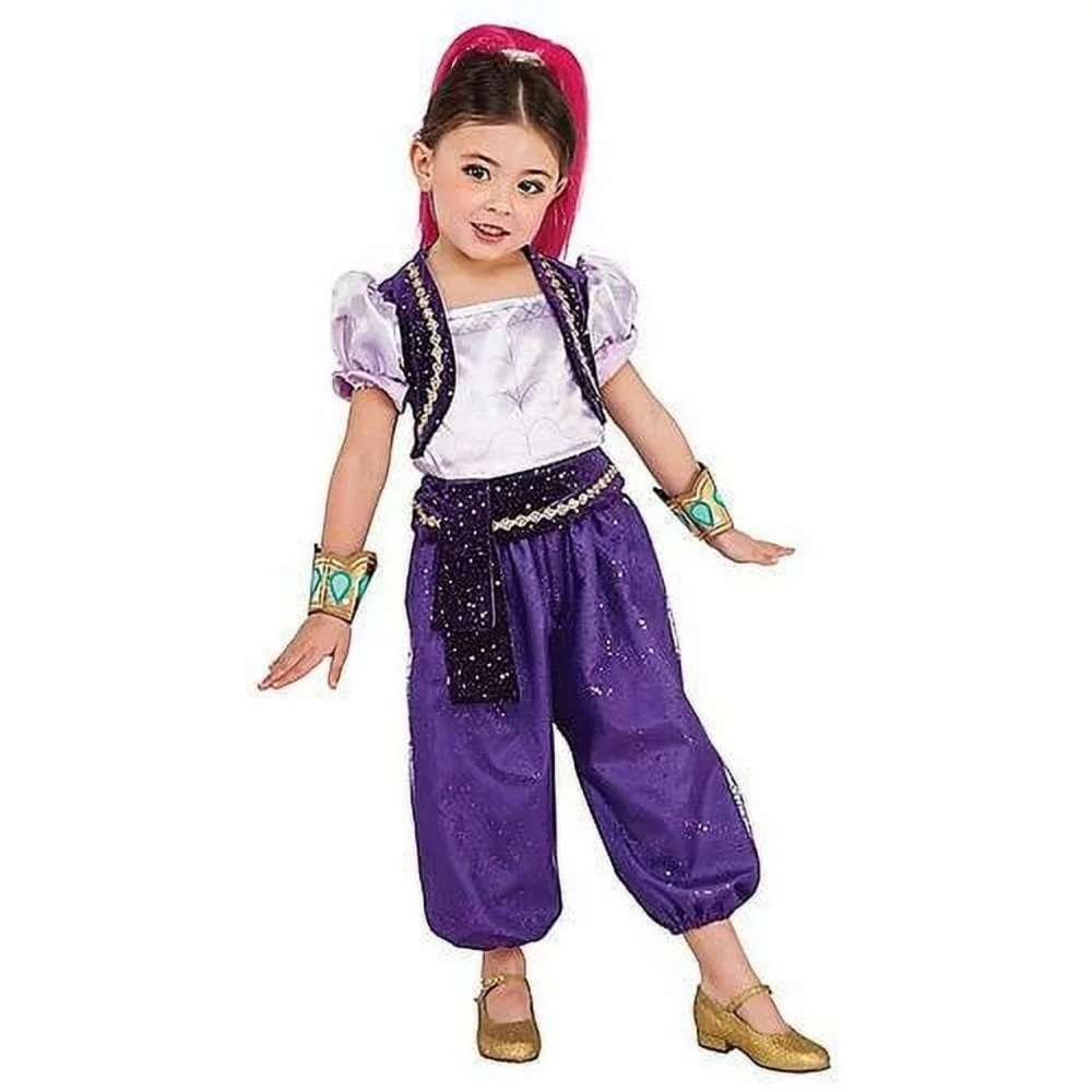 Nickelodeon Shimmer & Shine Rubie’s Deluxe 4 Piece Costume Toddler Girl 3T-4T